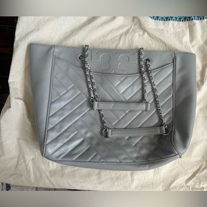 Tory Burch Alexa Gray Quilted Purse